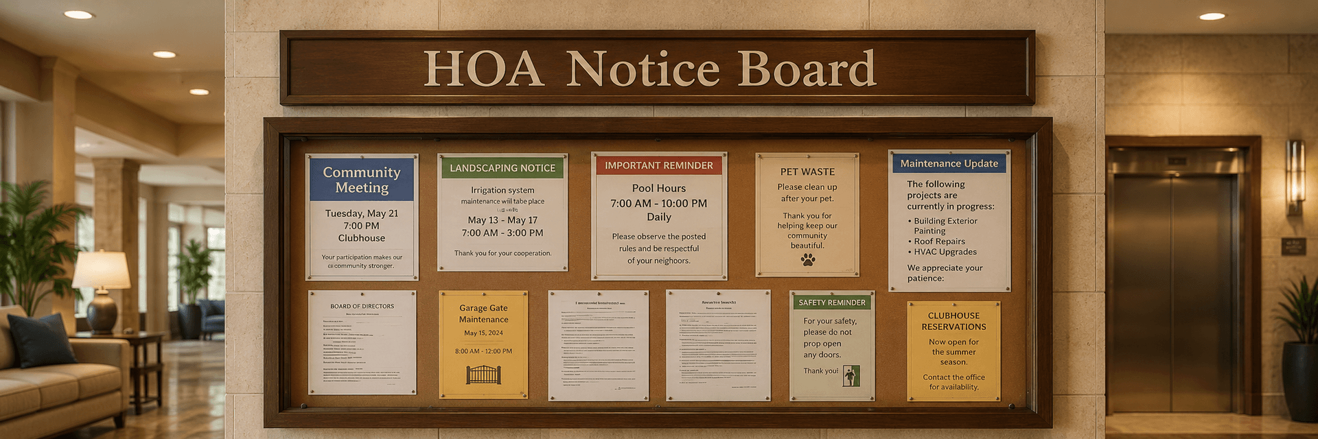 HOA Notice Board
